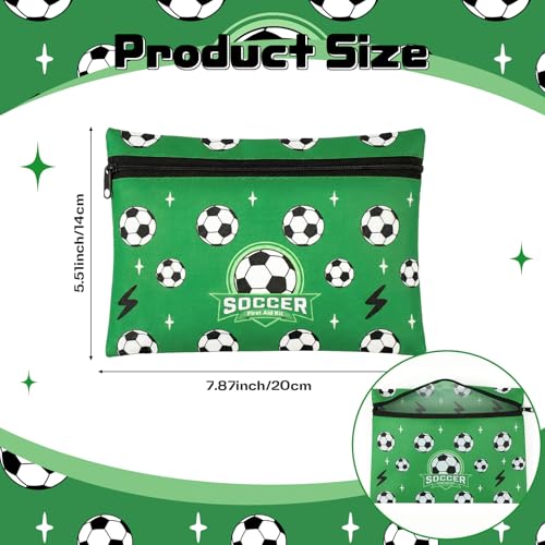 12 Pcs Soccer First Aid Bags - Portable Zipper Pouches for Players & Coaches