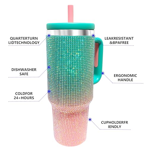 40 Oz Insulated Stainless Steel Water Bottle - Leakproof Travel Tumbler