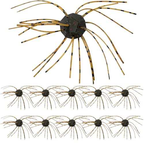 Soft Silicone Dice Fishing Lures with Tentacles - Brown, 10pcs