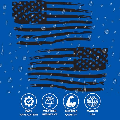 American Flag Vinyl Car Decal - Patriotic Bumper Sticker for Trucks & Hood