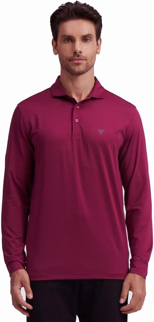 M MAELREG Men's Polo Shirts - Short & Long Sleeve Dry Fit Performance | Moisture-Wicking Sport Shirts