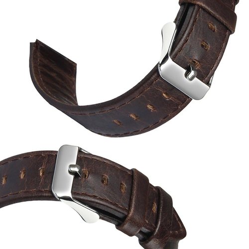 Lamshaw Compatible with COROS PACE 3 Bands, 20mm, 22mm Genuine Leather Band Replacement Smartwatch Strap Wristband Compatible for COROS PACE 3 / APEX 2 Pro / APEX Pro / APEX 46mm/APEX 2 / PACE 2 / APEX 42mm Smartwatch (22mm size band, Coffee)