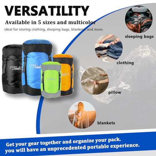 Frelaxy Compression Sack Blue Medium – 40% More Space for Sleeping Bags