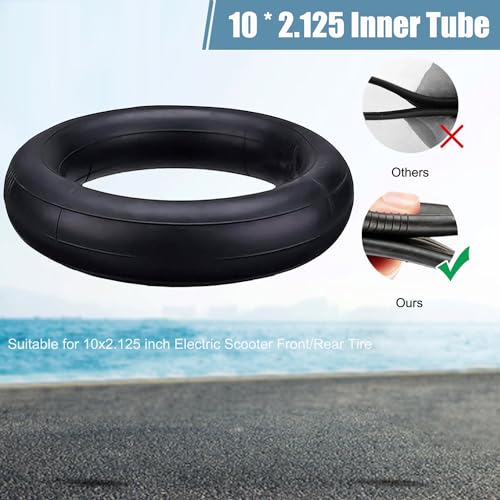 Cooryda 2-Pack 10x2.125 Inner Tubes for Electric Scooter Tires with 0° Valve Stem