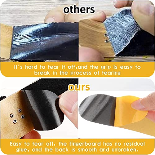 Fingerboard Grip Tape - 10 Pcs Pre-Cut Foam Adhesive Stickers - Style 1