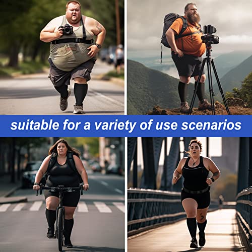 Plus Size Compression Socks for Women & Men - 20-30 mmHg, 4X-Large Black