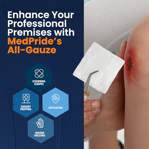 12-Ply Surgical Gauze Sponges, 4x4 in, Non-Sterile, 200-Pack