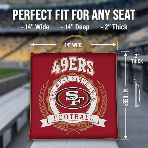 NFL Crest Logo Stadium Cushion - Team Color
