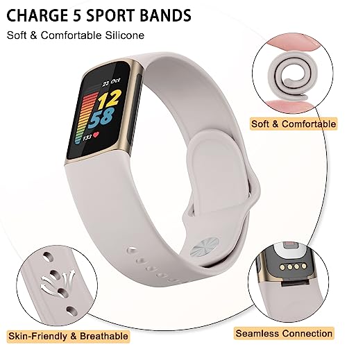 Soft Silicone Sport Band for Fitness Trackers - Starlight