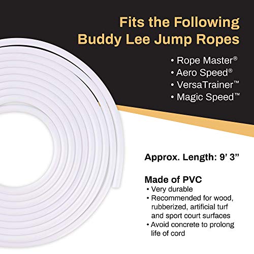 Replacement Jump Rope Cord - White for Buddy Lee Ropes
