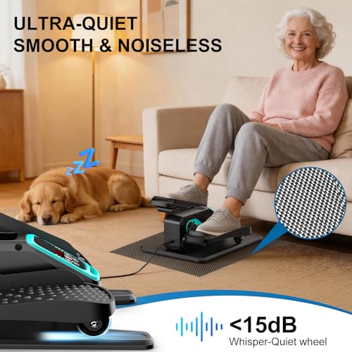 Under Desk Elliptical Leg Exerciser for Seniors - Blue