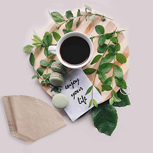 Size #4 Unbleached Cone Coffee Filters - 100 Count Paper Filters