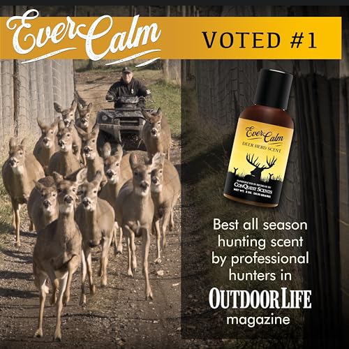 Conquest Scents EverCalm Deer Herd Scent Liquid - Natural Deer Attractant for Hunting
