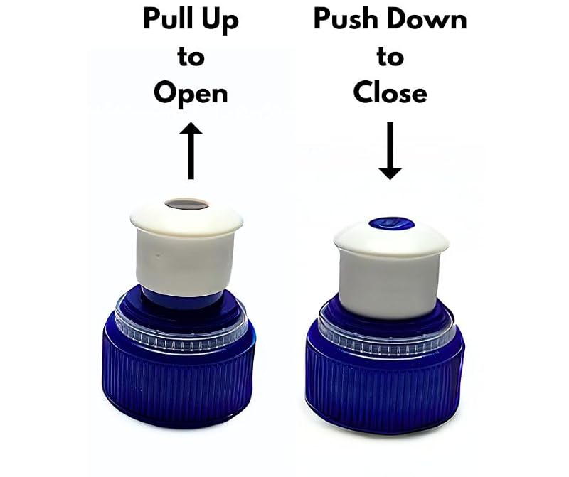 28mm Push Pull Replacement Caps for Sports Bottles - 10 Pack