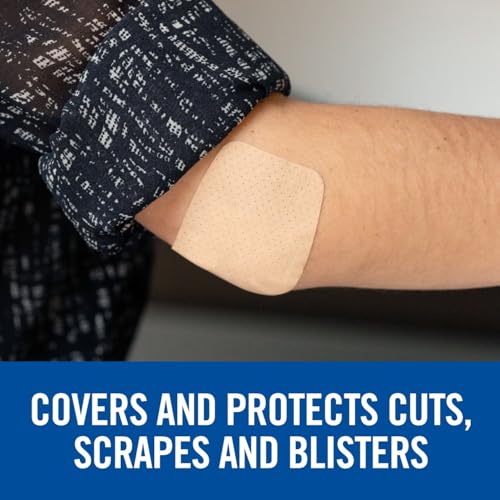 Ultra-Flexible Adhesive Bandages – 3 Inch x 5.3 Inch, 8 Count