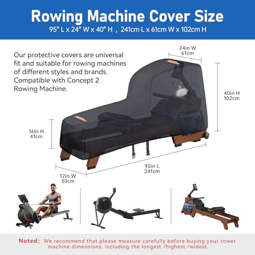 Waterproof Rowing Machine Cover - 420D Oxford Fabric, Windproof Design