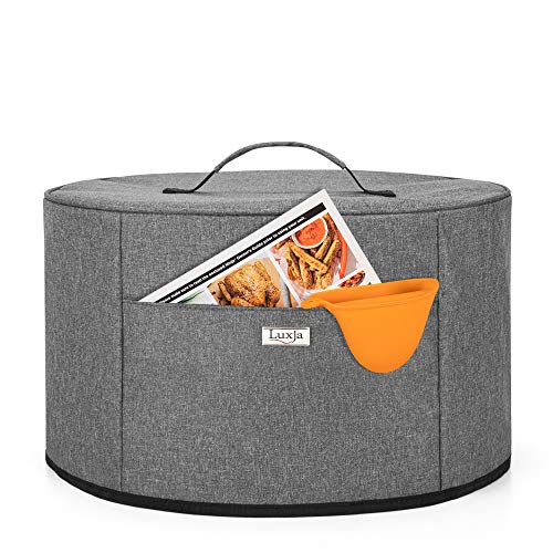 Luxja 6-8 Quart Oval Slow Cooker Dust Cover Gray Waterproof Nylon