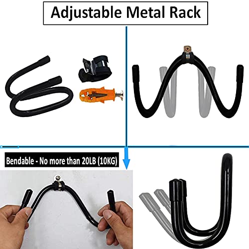 Bow Wall Storage Rack - Adjustable Metal Hanger Hooks, 20 Lbs Capacity