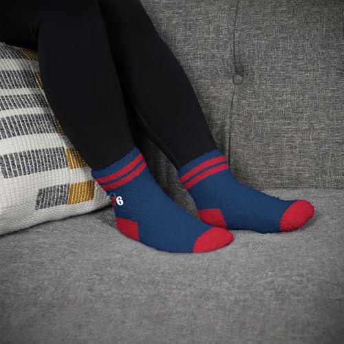 Two Stripe Cozy Crew Socks - Philadelphia 76ers - One Size Fits Most