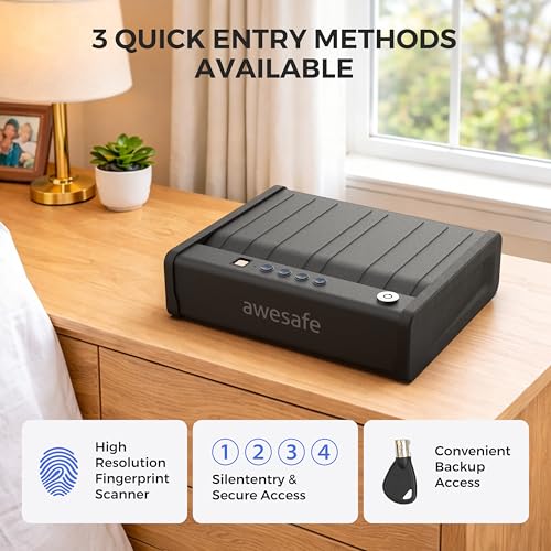 Biometric Gun Safe with Fingerprint Digital PIN - Large