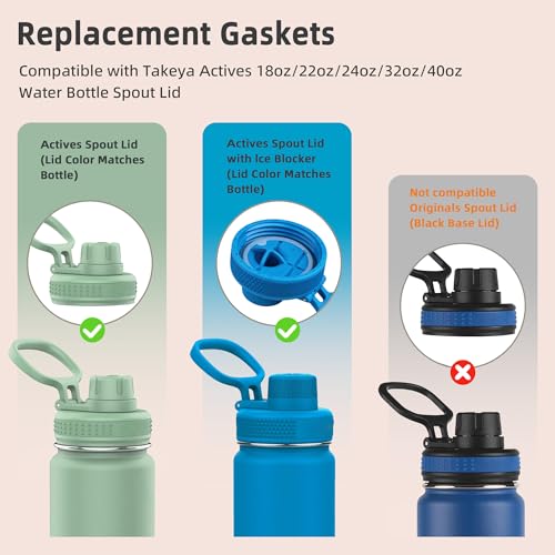 Replacement Silicone Gaskets for Takeya Actives Water Bottles