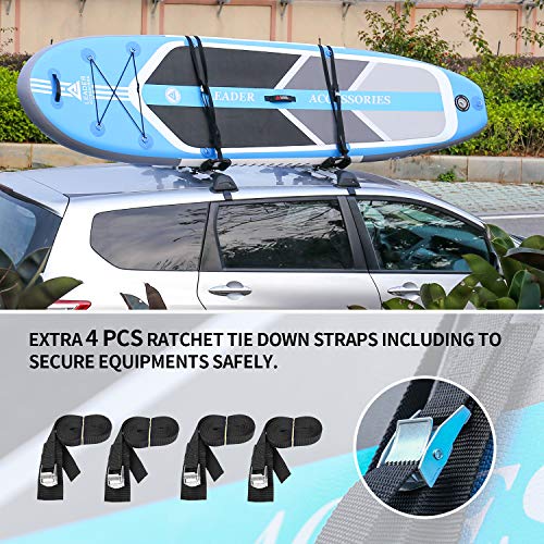 Folding Kayak Roof Rack - Large J Bar for 2 Kayaks, 150 lbs Capacity