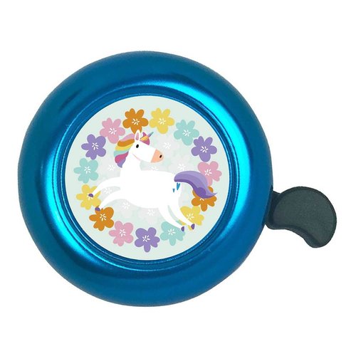 ABSOAR Cycling Unicorn Bike Bell for Retro City Road Bike Lovely Unicron Rainbow Flowers MTB Boys Girls Kids Adults Kids Bicycle Bell, Floral Unicorn, Blue