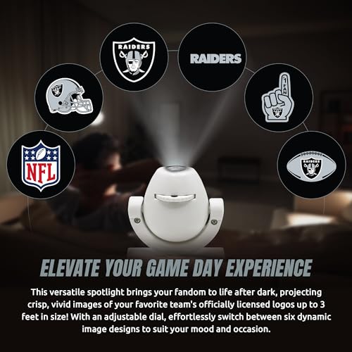 Las Vegas Raiders LED Mini Spotlight Projector - Adjustable & Portable