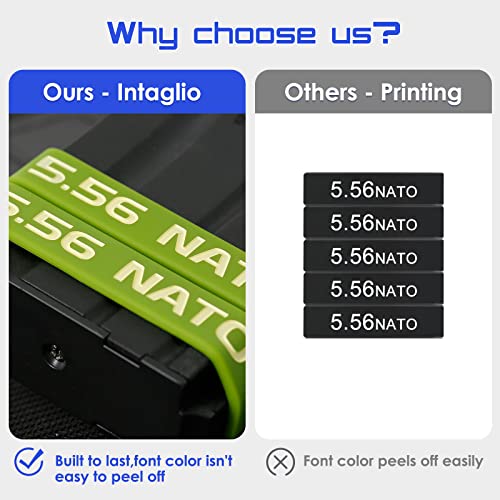 Magazine Marking Bands - 6 Pack Black-Green Silicone