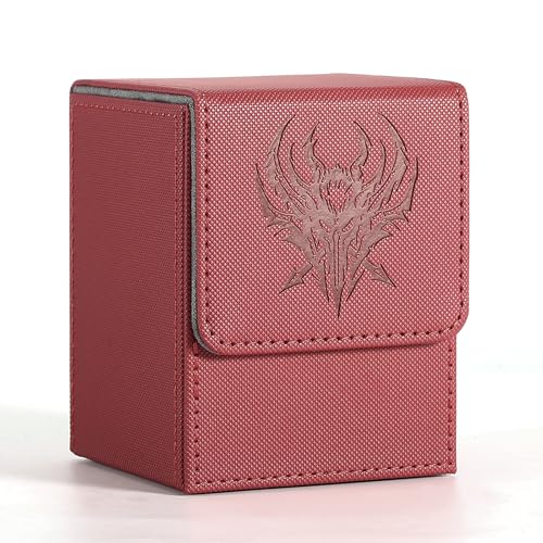 Premium PU Leather Trading Card Storage Box - Holds 100+ Cards