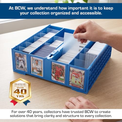 BCW Translucent Card Partitions - Frosted Plastic Dividers for Card Bins, 12 Pack (Standard Size)
