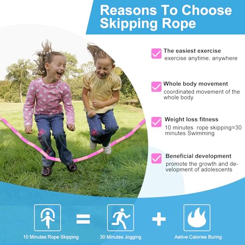 Adjustable Soft Beaded Jump Rope - 3 Pack for Kids & Adults