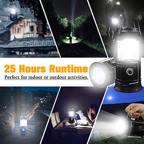 XTAUTO 2-Pack Collapsible Solar USB Lanterns LED Camping Light
