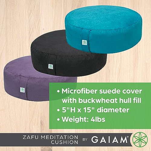 Ergonomic Buckwheat Zafu Meditation Cushion - Purple