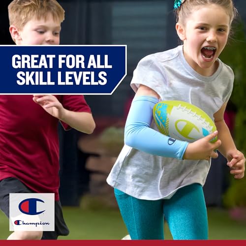 Champion All-Weather Youth Football Set with Pump & Kicking Tee, Rubber Grip