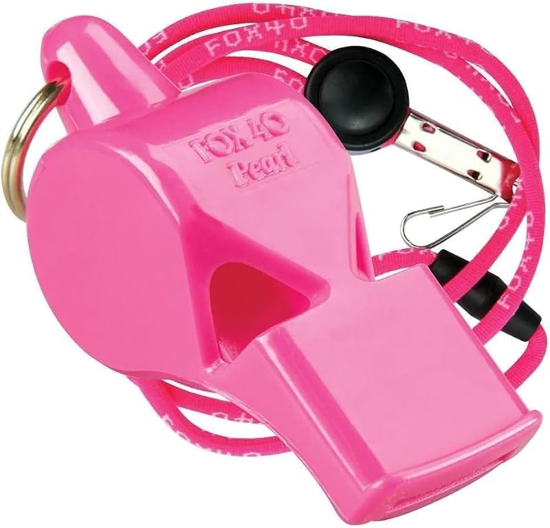 Fox 40 Pearl Whistle with Lanyard - Pink