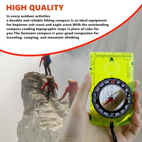 2-Pack Waterproof Orienteering Compass for Kids & Adults - Green