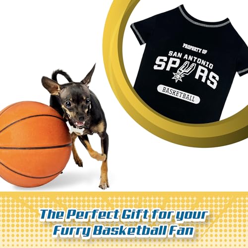 NBA Dog T-Shirt - San Antonio Spurs - Small Pet Apparel