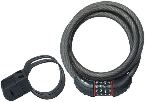 Master Lock Cable Lock - Set Your Own Combination for Security | 6 Ft Long, Black, Model 8122D