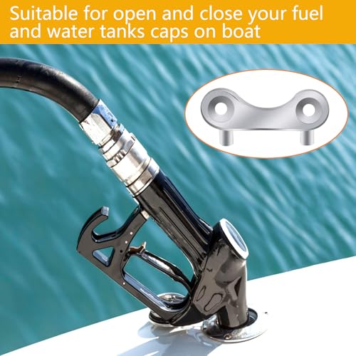 2-Pack Stainless Steel Boat Gas Cap Key for Fuel Tanks