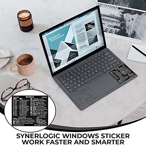 Windows Keyboard Shortcut Sticker - Black, Small - Essential Cheat Sheet