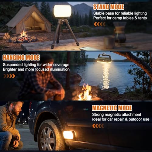 Zanoid Rechargeable Magnetic Work Light 1500LM with Hook & Tripod Mount, USB-C