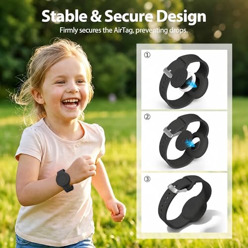 Waterproof Soft Silicone Bracelet for AirTag 1st & 2nd Gen - Luminous Blue