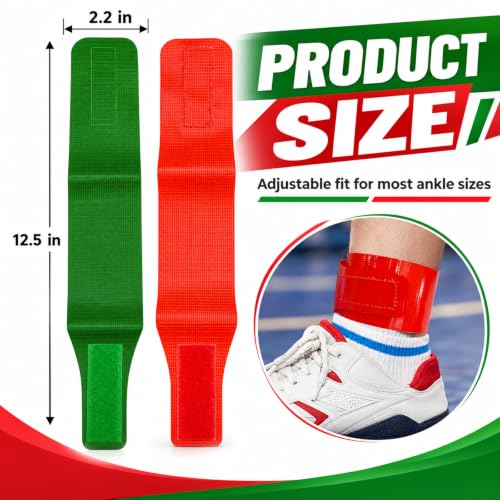 Wrestling Ankle Bands 2 Pairs, 13x2.4 Inches Vinyl Scores for Match & Training