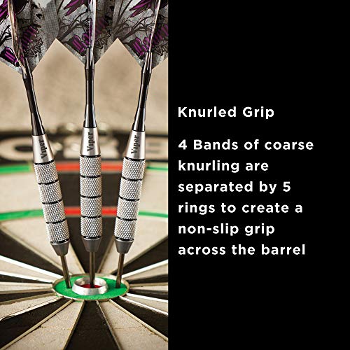 Viper Underground Steel Tip Darts Set 25g Raven with Tungsteel Alloy & Flights