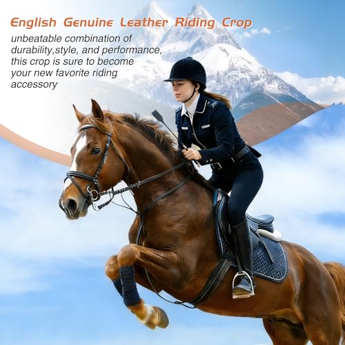 18-Inch PU Leather Riding Crop - Ergonomic Equestrian Whip