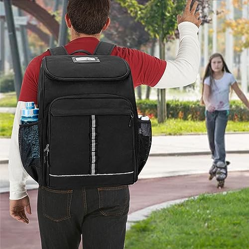 Skate Backpack for Shoes Up to US Men's Size 13 - Black