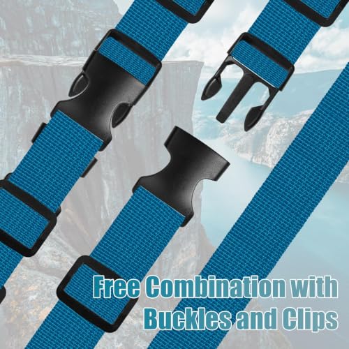 1.5 Inch Polypropylene Webbing Strap - Blue, 5 Yards
