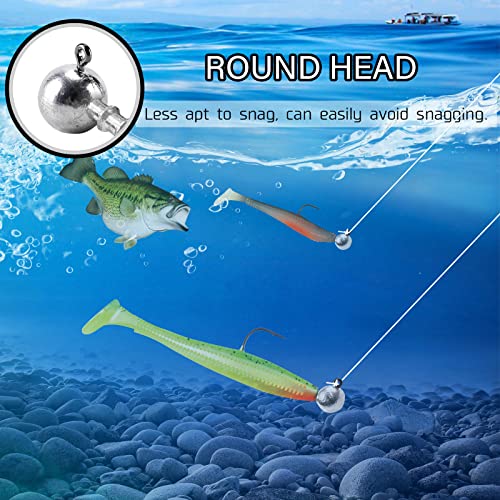 Atibin Size 2 3/16oz Saltwater & Freshwater Lead Saltwater Jig Head Hooks 25 pcs