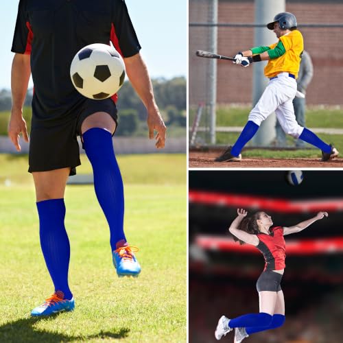Baseball Socks and Belt Combo Set - Blue, Large